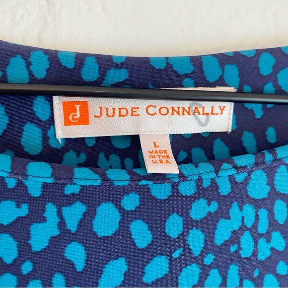 Jude Connally navy blue and teal Long Sleeve Dress with pockets - Picture 3 of 6